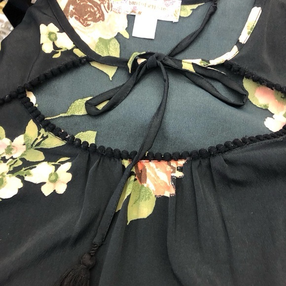 Band of gypsies women tunic blouse in multicoloured flowers size small - Picture 3 of 6